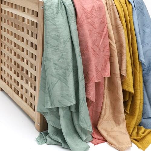 155cm x 50cm Summer smooth and comfortable jacquard tencel fabric for shirt dress beach skirt hair scarf used clothes