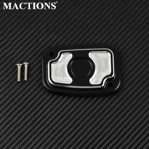 1X Left Side Front Brake Master Cylinder Cover Cafe Cap For Harley Touring V-Rod 2006-2017 FLTR FLHT FLHR FLHX 2008 2009-2017