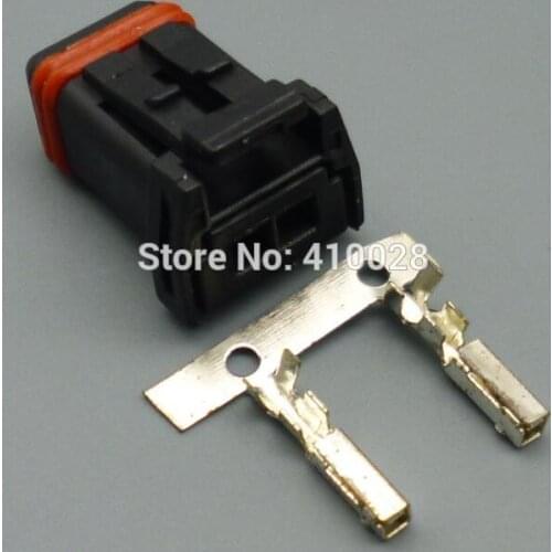 5/30/100sets 1.2mm 2pin auto wire assembly female electric connector