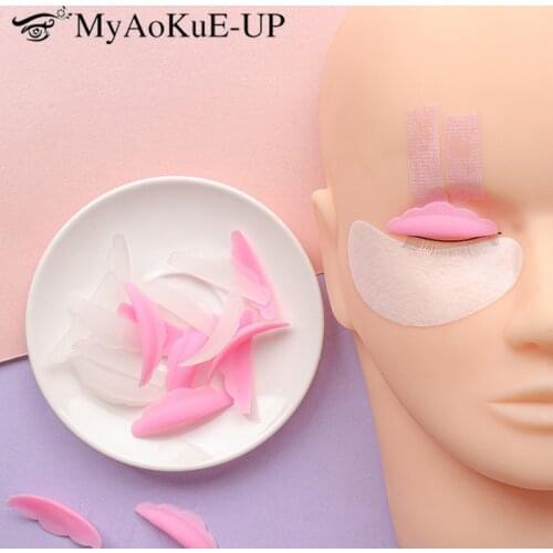 5 Pairs Perm eyelash pad Silicone reusable Eyelash Extension Lifting Curler Shield Patch protect pad for makeup tools