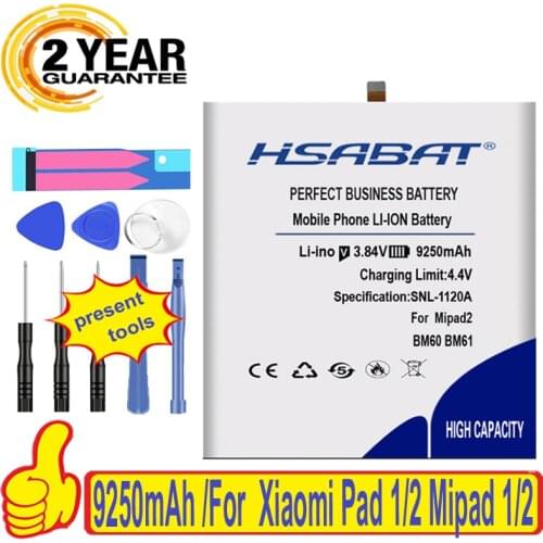 Top Brand 100% New 9250mAh Battery for BM60 BM61 Xiaomi Mi Pad 1 Mipad 1 A0101 for Xiaomi Pad 2 Mipad 2 7.9 inch in stock