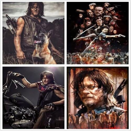 5D 'The Walking Dead' Diamond Painting Diamond Embroidery Cross Stitch Kits DIY Mosaic Home Decor