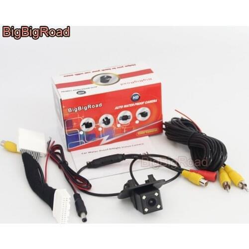 BigBigRoad Car Rear View Camera For Mazda CX-3 CX3 CX 3 KD 2016 -2020 with 28 Pins adapter Original Monitor Compatible