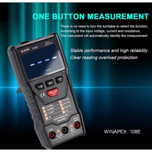 108E 6000 Counts digital multimeter profesional Ture RMS Digital Multimeter AC/DC Voltage Current Resistance Continuous test