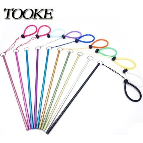 Scuba Diving Aluminium Alloy Lobster Stick Pointer Rod With Rubber Lanyard Wrist Strap 340mm for Underwater Accessary
