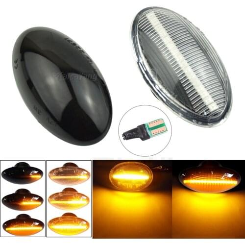 For BMW MINI Cooper R50 R52 R53 Dynamic LED Side Marker Light Sequential Turn Signal Lamp 2002 2003 2004 2005 2006 2007 2008