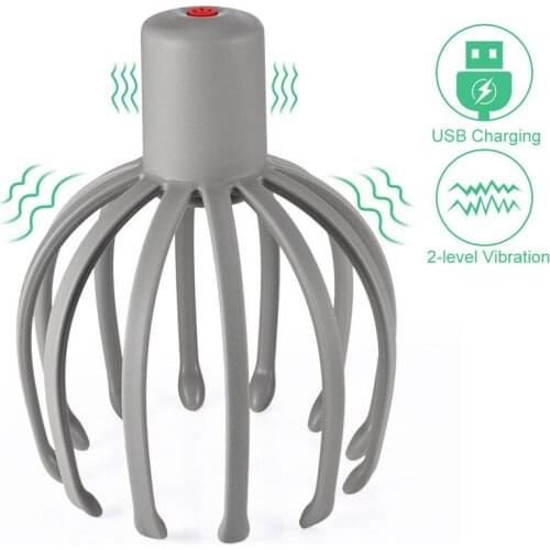Electric Head Massager Octopus Claw Massager Tool Head Scalp Neck Equipment Stress Release Relax Massage Head Care