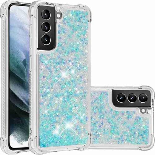 Fundas For Samsung Galaxy S21 Plus 5G Quicksand Glitter Cover for Samsung Galaxy S21 Ultra 5G Case Soft Glitter Liquid TPU Case