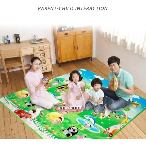 Baby Play Mat 0.5cm Thick Foldable Crawling Mat Double Surface Children Carpet Rug Foam Gym Games Play Puzzles Kids Carpets Toy