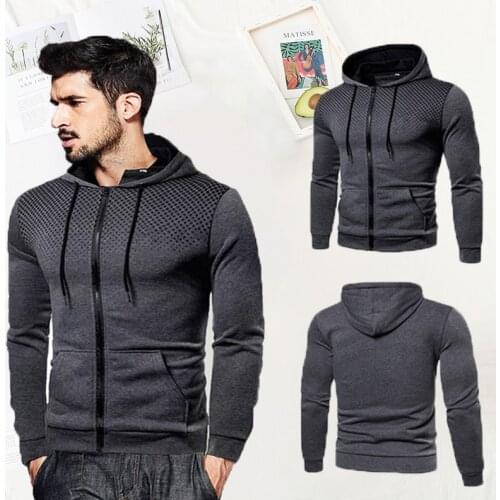 Autumn Spring Man Jacket Sweatshirt with Dot Streetwear Hoody Clothing Leisure Zipper Tracksuit Muscle Mens Jackets Hooded Coat