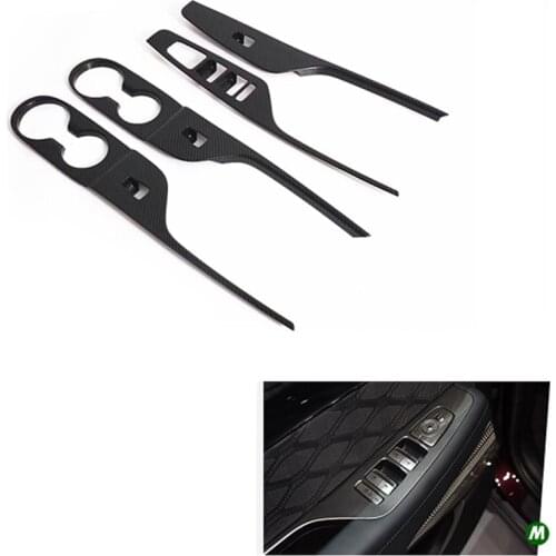 Left Hand Drive ABS Car Interior Door Window Lift Glass Switch Buttons Cover Molding for Hyundai Palisade 2019