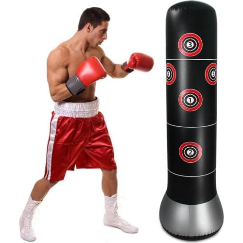 Adult Child Inflatable Sandbags Boxing Column Tumbler Sandbags Vent Force Core Training Tool 1.5M 1.6M Boxing Punching Bag