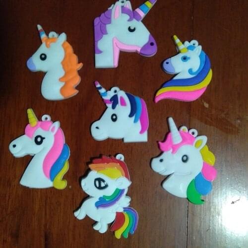 New Fashion Evade Glue Unicorn Big Beads Mobile Phone Stick Cute Pendant DIY Jewelry Making Parts Accessories Girls Charming