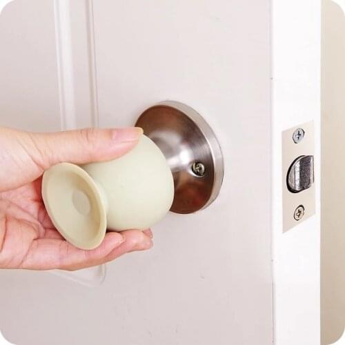 2pcs New door knob Dust covers silicone Round Door Handle stopper Guard Crash Pads wall protector Bumper Baby Safety protection