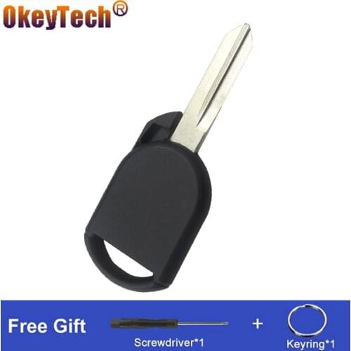Okeytech High Quality Replacement Transponder Car Key Shell Case For Ford Can Install Chip With Chip Plug Blank Uncut FO38 Blade