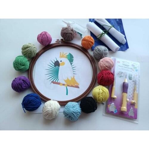 Punch Starter Kit Corded Punch Set Embroidery Kit 14 Color