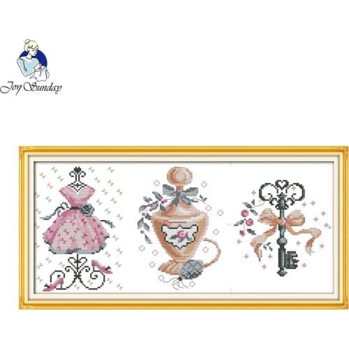 Joy Sunday Cinderellas Dress Fairy Cartoon Painting Pattern Chinese Cross Stitch Kits Needlework Embroidery Set Cross-stitch Kit