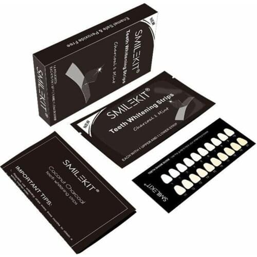 Activated Charcoal Teeth Cleaning Strips Double Elastic Oral Hygiene Care 5D Gel Teeth Cleaning Tools Summer