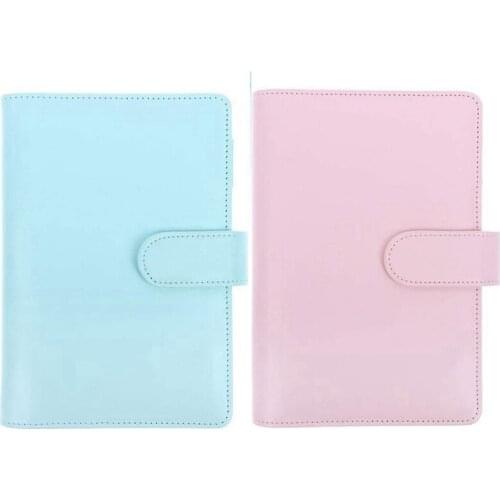 PPYY-2 Set PU Leather Budget Planner Organizer Cash Envelope System for Budgeting Envelopes for Bill Planner, Blue & Pink