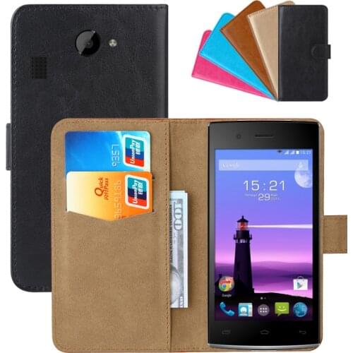 Luxury Wallet Case For Fly Nimbus 1 (FS451) PU Leather Retro Flip Cover Magnetic Fashion Cases Strap