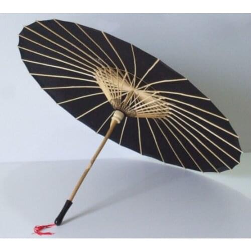 Handmade Black Fabric Silk Craft Umbrella Wedding Party Sun Umbrella Photo Prop Chinese Parasol 10pcs
