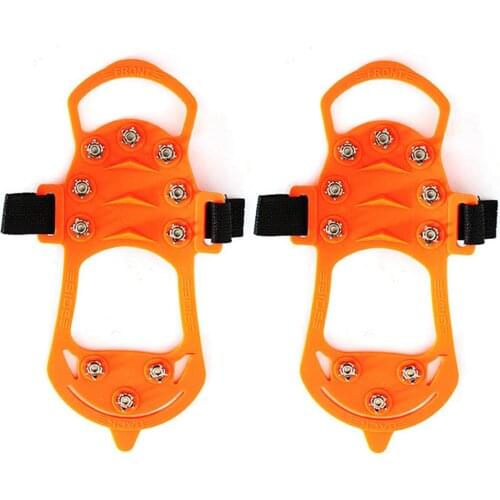 1pair Fashion Ice Crampons Outdoor Simple Shoe Spikes Winter Climbing Hiking Anti-slip Shoe Cover Protable Ice Gripper Shoes
