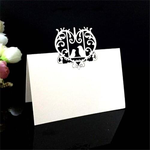 100pcs wedding party place card name card laser cutting multi designs ship in flat