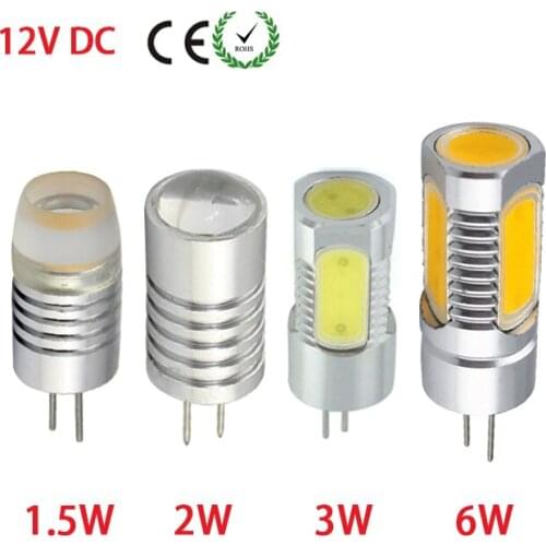 50PCS DC12V Mini G4 LED COB Bulb1.5W 2W 3W 6W Home Spotlight RV Marine Boat High Power Chandelier Lights Replace Halogen