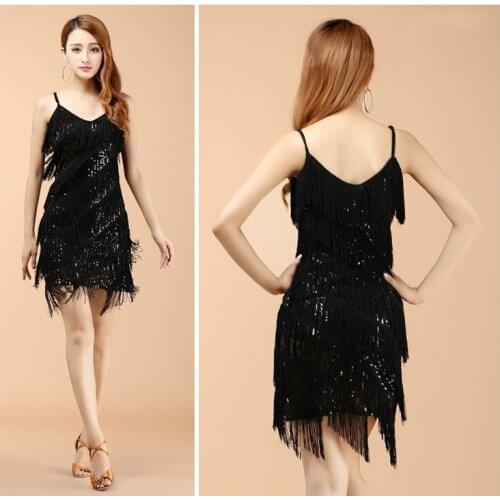 2016 High quality sexy tassel latin dance dress fringe latin dance costumes for women on sale
