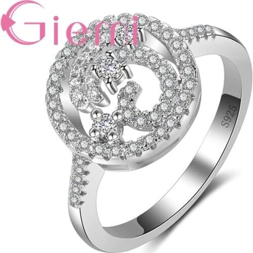 Top Quality Round Variety Multi-Size Austrian Crystal Ring for Women Wedding Ceremony Accessorie