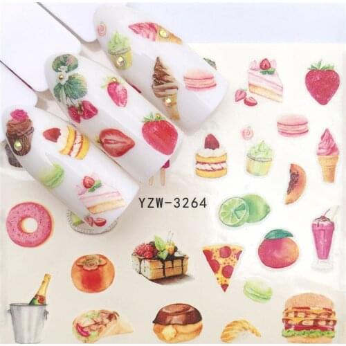 1pc Water Nail Stickers Decal Marine Life Flamingo Leaf Transfer Nail Art Decorations Slider Manicure Watermark Foil Tips