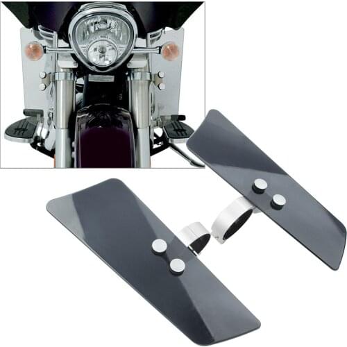 2Pcs Brown Motorcycle Wind Fork Air Deflector For Honda VTX1300R For Kawasaki Suzuki Yamaha Universal