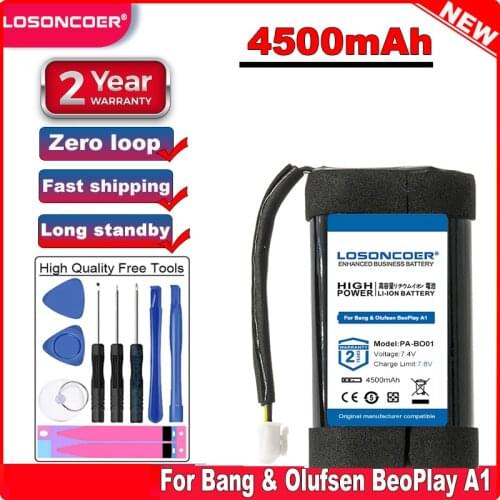 LOSONCOER Good Quality Battery 4500mAh PA-BO01 Battery for Bang & Olufsen BeoPlay A1 ,B&O BeoPlay P6 CA18 C129D3 Free tools