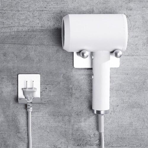 Aluminum Wall Mount Holder Adhesive Sticker Bracket Holder Hook Replacement For Holder Stand Hair Dryer Saving Space 2021