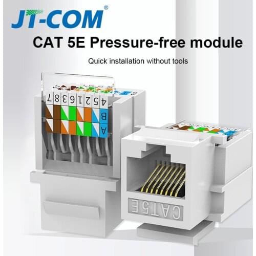 CAT5E UTP Network Module Tool-free RJ45 Connector Cable Adapter RJ45 Modulo FOR AMP hot