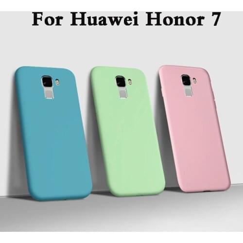 Fundas Case For Huawei honor 7 Liquid soft Silicone Phone Case For Huawei Honor 7 PLK-AL10 PLK-L01 Back Cover armor Coque 5.2"