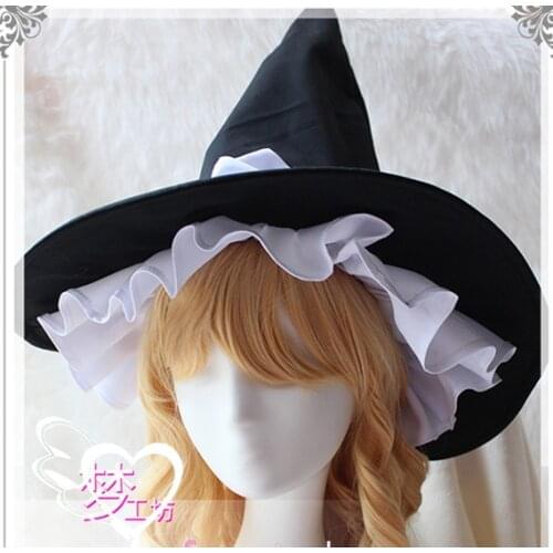 Touhou Project Kirisame Marisa Anime Cosplay Black Witch Hat