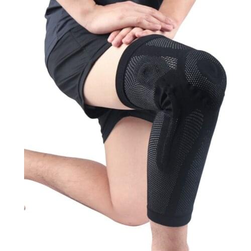 Long Knee Pad Sleeve Anti-slip Breathable Knitted Leg Support Protector Gym Cycling Basketball Fitness Sportswear Accessories