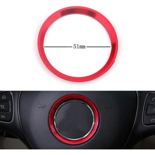 Interior 2" 51mm Steering Wheel Cover Trim Decor Ring Car Styling Sticker For Mercedes Benz A B E GLK GLA CLA GLE ML GL S Class