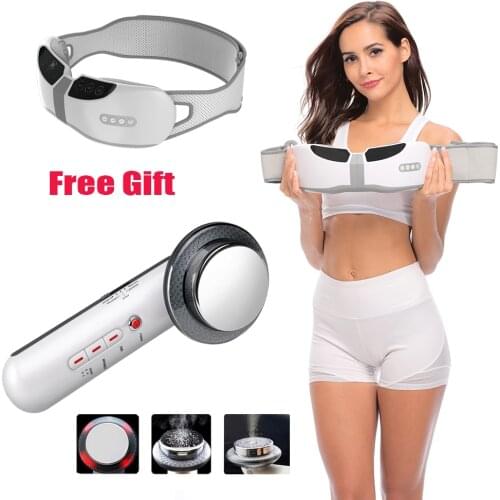LASTEK 2 in 1 Beauty Health Ultrasonic Body Shaper Laser Belt Lose Weight Therapy Device + Cavitation EMS Body Slimming Massager