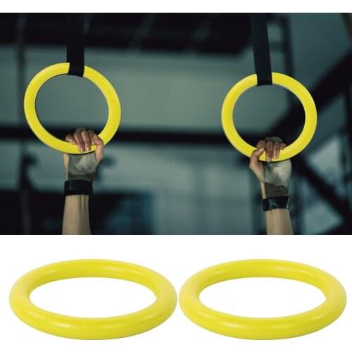 Professional Wood Gymnastic Rings Gym Rings with Adjustable Long Buckles Straps Workout For Home Gym & Cross Fitness