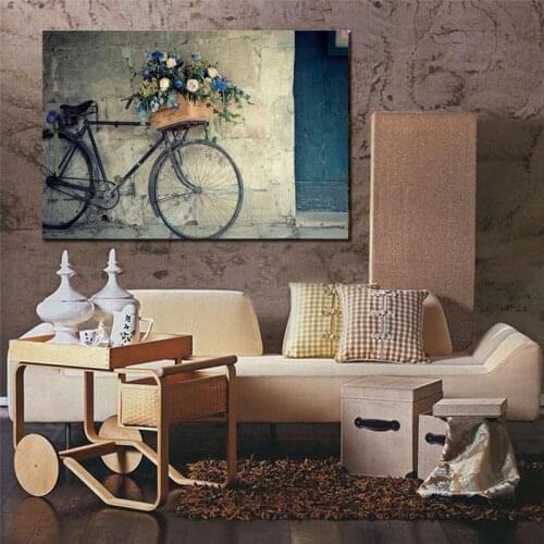 Retro Bike Canvas Painting Cheap Modern Paintings Wall Picture Canvas Print Home Decoration Living Room Wall Pictures
