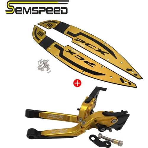 SEMSPEED 2021 PCX Foot Pedal Footrest Parking Function Brake Clutch Levers For Honda PCX 125 PCX160 2021 Left Right Footboard