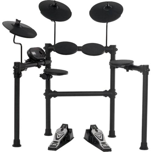 Fine Quality Force-sensing Silicone Drum Set Professional Convenient Detachable Double Trigger Drum Set Percussion Instruments