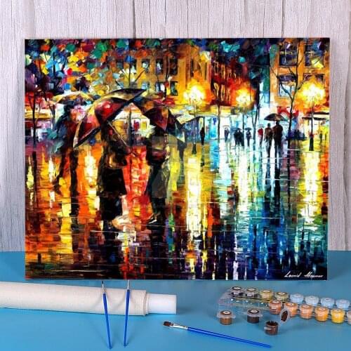 Evening Close Encounter Coloring By Numbers Painting Complete Kit Acrylic Paints 40*50 Canvas Pictures Home Handiwork