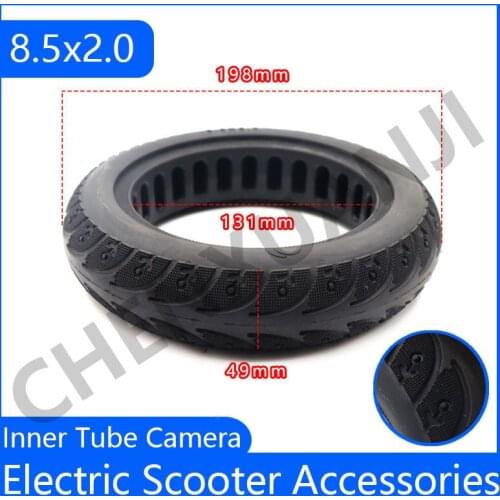 High Quality 8 1/2x2 Tire for Xiaomi Mijia M365 Electric Scooter Shock Absorber Damping Rubber Tire 8 Inch 8.5x2.0 Solid Tire
