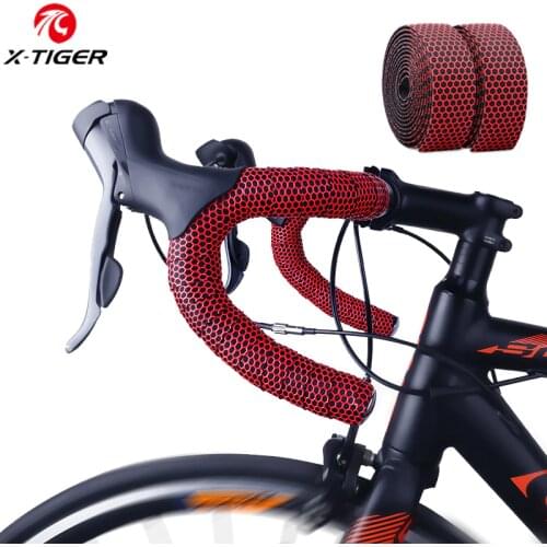 X-TIGER Bike Handlebar Tape Road Bicycle Silica Gel Tapes Sport Handlebar Bandage Wrap Bent EVA Tape Plug Bicycle Accessories