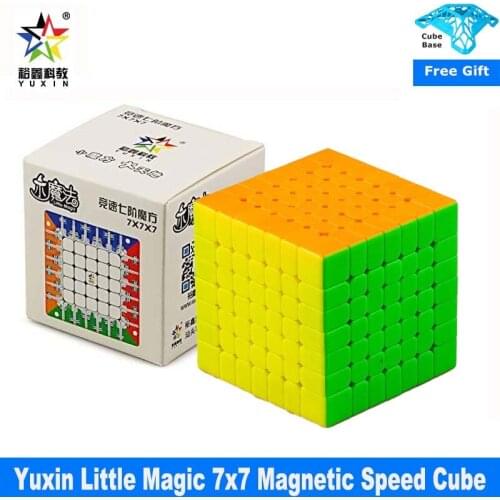 Yuxin Little Magic 7x7 Magnetic Cube Stickerless 7Layers Speed magic ube Professional Educational Toys Children Gift Magico Cubo