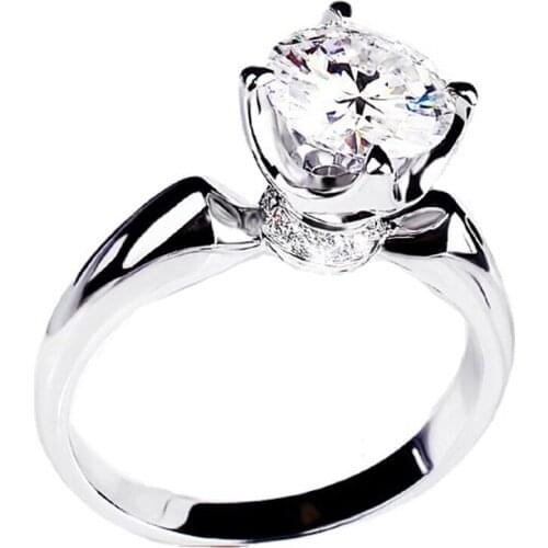 Dazzling Unique Diamond S925 Sterling Silver Womens Rings Engagement Luxury Exquisite Gift Wedding Original Design Fine Jewelry