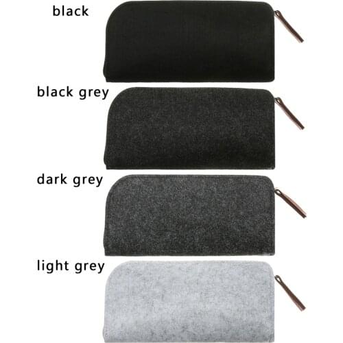 1PC Wool Felt Cloth Zipper Glasses Case Bag Portable Sunglasses Case Box Multifunctional Soft Portatives Protector